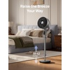 image:imageDREO Fan for Bedroom 2026 Upgraded 90ft Airflow 20dB Quiet Fan 90 Oscillating Standing Fan for Whole Room DC Motor 8H Speeds 3 Modes 3842 Adjustable Height 8H Timer 105 Manual VerticalGrey