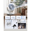 image:imageDREO Fan for Bedroom Desk Air Circulator Fans with Remote 11 Inch Table Fan for Whole Room 65ft Powerful Airflow 120 Vertical Manual and 90 Oscillating 4 Speeds 8H Timer 25dB Quiet HomePury White