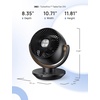 image:imageDREO Fan for Bedroom Desk Air Circulator Fans with Remote 11 Inch Table Fan for Whole Room 65ft Powerful Airflow 120 Vertical Manual and 90 Oscillating 4 Speeds 8H Timer 25dB Quiet HomeBlack