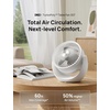 image:imageDREO Fan for Bedroom Table Air Circulator for Whole Room 11 Inch 60ft Strong Airflow 120 adjustable tilt 20db Low Noise Quiet 3 Speeds Desk Fan for HomeOffice KitchenWhite