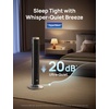 image:imageDREO Smart 42 Tower Fan for Bedroom 12 Speeds 20dB Quiet Standing Fan  40ft Far Airflow 28 fts Cooling Airflow 12 Speeds 4 Modes 90 Oscillating Fans for Indoors 12H Timer DC Motor