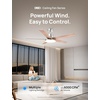 image:imageDREO Smart Ceiling Fan with Lights 52 Inch 12 Speeds amp 3 Fan Modes Stepless Dimmable LED Light Timer 22dB Quiet DC Motor RemoteAPPAlexa Control Black Ceiling Fans Indoor 2026 UpgradedSilver