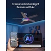 image:imageDREO Smart Ceiling Fan with Lights 52 Inch 12 Speeds amp 3 Fan Modes Stepless Dimmable LED Light Timer 22dB Quiet DC Motor RemoteAPPAlexa Control Black Ceiling Fans Indoor 2026 UpgradedWhite
