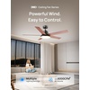 image:imageDREO Smart Ceiling Fan with Lights 52 Inch 12 Speeds amp 3 Fan Modes Stepless Dimmable LED Light Timer 22dB Quiet DC Motor RemoteAPPAlexa Control Black Ceiling Fans Indoor 2026 UpgradedBlack