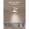 image:imageDREO Smart Ceiling Fan with Lights 52 Inch 12 Speeds amp 3 Fan Modes Stepless Dimmable LED Light Timer 22dB Quiet DC Motor RemoteAPPAlexa Control Black Ceiling Fans Indoor 2026 UpgradedWhite