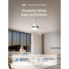 image:imageDREO Smart Ceiling Fan with Lights 52 Inch 12 Speeds amp 3 Fan Modes Stepless Dimmable LED Light Timer 22dB Quiet DC Motor RemoteAPPAlexa Control Black Ceiling Fans Indoor 2026 UpgradedWhite