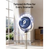 image:imageDREO Smart Fan for Bedroom 110ft Pedestal Fan with DC Motor 150120 OmniDirectional Oscillation Quiet Floor Fan with Smart Control 9 Speeds 6 Modes 43 Inches 12H Timer WiFiVoiceAlexaGold