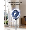 image:imageDREO Smart Fan for Bedroom 110ft Pedestal Fan with DC Motor 150120 OmniDirectional Oscillation Quiet Floor Fan with Smart Control 9 Speeds 6 Modes 43 Inches 12H Timer WiFiVoiceAlexaSilver