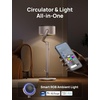 image:imageDREO Smart Fan for Bedroom 120 120 OmniDirectional Oscillating Fans 100ft Quiet Pedestal Fan with RGB Light 9 Speeds 6 Modes 20dB 8H Timer WiFiVoiceAlexa 3540 Floor Fans with Remotestarlight