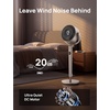 image:imageDREO Smart Fan for Bedroom 120 120 OmniDirectional Oscillating Fans 100ft Quiet Pedestal Fan with RGB Light 9 Speeds 6 Modes 20dB 8H Timer WiFiVoiceAlexa 3540 Floor Fans with Remotestarlight
