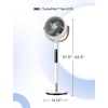 image:imageDREO Smart Fan for Bedroom 120105 Omnidirectional Oscillating Quiet 20dB Fan 100ft Air Circulator Pedestal Fan with DC Motor 8 Speeds 6 Modes 3743 Height WiFiVoiceAlexa no lightWhite