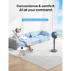 image:imageDREO Smart Fan for Bedroom 120105 Omnidirectional Oscillating Quiet 20dB Fan 100ft Air Circulator Pedestal Fan with DC Motor 8 Speeds 6 Modes 3743 Height WiFiVoiceAlexa no lightGrey