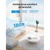 image:imageDREO Smart Fan for Bedroom 120105 Omnidirectional Oscillating Quiet 20dB Fan 100ft Air Circulator Pedestal Fan with DC Motor 8 Speeds 6 Modes 3743 Height WiFiVoiceAlexa no lightGrey