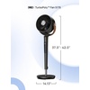 image:imageDREO Smart Fan for Bedroom 120105 Omnidirectional Oscillating Quiet 20dB Fan 100ft Air Circulator Pedestal Fan with DC Motor 8 Speeds 6 Modes 3743 Height WiFiVoiceAlexa no lightBlack