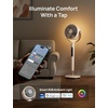 image:imageDREO Smart Fan for Bedroom 120105 Omnidirectional Oscillating Quiet 20dB Fan 100ft Air Circulator Pedestal Fan with DC Motor 8 Speeds 6 Modes 3743 Height WiFiVoiceAlexa no lightWhite