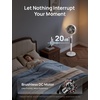 image:imageDREO Smart Fan for Bedroom 120105 Omnidirectional Oscillating Quiet 20dB Fan 100ft Air Circulator Pedestal Fan with DC Motor 8 Speeds 6 Modes 3743 Height WiFiVoiceAlexa no lightWhite