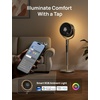 image:imageDREO Smart Fan for Bedroom 120105 Omnidirectional Oscillating Quiet 20dB Fan 100ft Air Circulator Pedestal Fan with DC Motor 8 Speeds 6 Modes 3743 Height WiFiVoiceAlexa no lightDark Grey