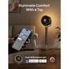 image:imageDREO Smart Fan for Bedroom 120105 Omnidirectional Oscillating Quiet 20dB Fan 100ft Air Circulator Pedestal Fan with DC Motor 8 Speeds 6 Modes 3743 Height WiFiVoiceAlexa no lightBlack