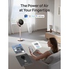 image:imageDREO Smart Fan for Bedroom Positionbased Oscillation 150120 3D Oscillating Fan 110ft Pedestal Fans with WiFiVoiceRemote Standing Fans Work with AlexaGoogle 9 Speeds 6 Modes 20dB SilverStarlight