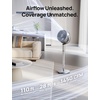 image:imageDREO Smart Fan for Bedroom Positionbased Oscillation 150120 3D Oscillating Fan 110ft Pedestal Fans with WiFiVoiceRemote Standing Fans Work with AlexaGoogle 9 Speeds 6 Modes 20dB SilverSilver