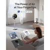 image:imageDREO Smart Fan for Bedroom Positionbased Oscillation 150120 3D Oscillating Fan 110ft Pedestal Fans with WiFiVoiceRemote Standing Fans Work with AlexaGoogle 9 Speeds 6 Modes 20dB SilverSilver