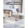 image:imageDREO Smart Fan for Bedroom Positionbased Oscillation 150120 3D Oscillating Fan 110ft Pedestal Fans with WiFiVoiceRemote Standing Fans Work with AlexaGoogle 9 Speeds 6 Modes 20dB SilverStarlight