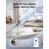image:imageDREO Smart Fan for Bedroom Positionbased Oscillation 150120 3D Oscillating Fan 110ft Pedestal Fans with WiFiVoiceRemote Standing Fans Work with AlexaGoogle 9 Speeds 6 Modes 20dB SilverGold