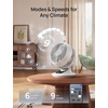 image:imageDREO Smart Fan for Bedroom Powerful 85 ft Airflow 12 Inches Desk Fans in 20dB Quiet 9090 oscillating fans AppVoice Control 9 Speeds amp 812H Timer for Home Office DormWhite
