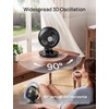 image:imageDREO Smart Fan for Bedroom Powerful 85 ft Airflow 12 Inches Desk Fans in 20dB Quiet 9090 oscillating fans AppVoice Control 9 Speeds amp 812H Timer for Home Office DormBlack