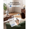 image:imageDREO Smart Fan for Bedroom Powerful 85 ft Airflow 12 Inches Desk Fans in 20dB Quiet 9090 oscillating fans AppVoice Control 9 Speeds amp 812H Timer for Home Office DormWhite
