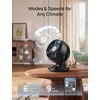 image:imageDREO Smart Fan for Bedroom Powerful 85 ft Airflow 12 Inches Desk Fans in 20dB Quiet 9090 oscillating fans AppVoice Control 9 Speeds amp 812H Timer for Home Office DormBlack