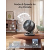 image:imageDREO Smart Fan for Bedroom Powerful 85 ft Airflow 12 Inches Desk Fans in 20dB Quiet 9090 oscillating fans AppVoice Control 9 Speeds amp 812H Timer for Home Office DormGrey