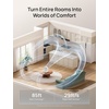 image:imageDREO Smart Fan for Bedroom Powerful 85 ft Airflow 12 Inches Desk Fans in 20dB Quiet 9090 oscillating fans AppVoice Control 9 Speeds amp 812H Timer for Home Office DormWhite