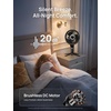 image:imageDREO Smart Fan for Bedroom standing 150 100 OmniDirectional Oscillating Fans 120ft CirculAir Quiet Fan with DC Motor 12 Speeds 6 Modes 20dBRemote Control 12H TimerBlack