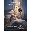 image:imageDREO Smart Fan for Bedroom standing 150 100 OmniDirectional Oscillating Fans 120ft CirculAir Quiet Fan with DC Motor 12 Speeds 6 Modes 20dBRemote Control 12H TimerGrey