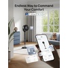image:imageDREO Smart Fan for Bedroom standing 150 100 OmniDirectional Oscillating Fans 120ft CirculAir Quiet Fan with DC Motor 12 Speeds 6 Modes 20dBRemote Control 12H TimerBlack