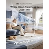 image:imageDREO Smart Fan for Bedroom standing 150 100 OmniDirectional Oscillating Fans 120ft CirculAir Quiet Fan with DC Motor 12 Speeds 6 Modes 20dBRemote Control 12H TimerWhite