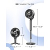 image:imageDREO Smart Fan for Bedroom standing 150 100 OmniDirectional Oscillating Fans 120ft CirculAir Quiet Fan with DC Motor 12 Speeds 6 Modes 20dBRemote Control 12H TimerGrey