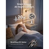 image:imageDREO Smart Fan for Bedroom standing 150 100 OmniDirectional Oscillating Fans 120ft CirculAir Quiet Fan with DC Motor 12 Speeds 6 Modes 20dBRemote Control 12H TimerWhite