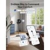 image:imageDREO Smart Fan for Bedroom standing 150 100 OmniDirectional Oscillating Fans 120ft CirculAir Quiet Fan with DC Motor 12 Speeds 6 Modes 20dBRemote Control 12H TimerGrey