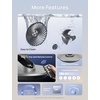 image:imageDREO Smart Fan for Bedroom120 Vertical and 90 Oscillating Fan with RemoteVoice 13 Inch Height Quiet Air Circulator for Whole Room 70 ft 4 Speeds 5 Modes 12H Timer Desk Fans for Home OfficeSilver