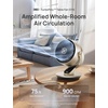 image:imageDREO Smart Fan for Bedroom120 Vertical and 90 Oscillating Fan with RemoteVoice 13 Inch Height Quiet Air Circulator for Whole Room 70 ft 4 Speeds 5 Modes 12H Timer Desk Fans for Home OfficeGold