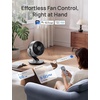 image:imageDREO Smart Fan for Bedroom120 Vertical and 90 Oscillating Fan with RemoteVoice 13 Inch Height Quiet Air Circulator for Whole Room 70 ft 4 Speeds 5 Modes 12H Timer Desk Fans for Home OfficeSilver