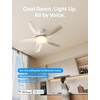 image:imageDREO Smart RGBIC Ceiling Fans with Lights Low profile Ceiling Fan with AlexaApp 52 Dimmable Lighting amp Color Tuning 25dB Quiet for Living Room Game Room Easy Installation Black 2026 UpgradedWhite