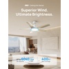 image:imageDREO Smart RGBIC Ceiling Fans with Lights Low profile Ceiling Fan with AlexaApp 52 Dimmable Lighting amp Color Tuning 25dB Quiet for Living Room Game Room Easy Installation Black 2026 UpgradedWhite