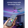 image:imageDREO Smart RGBIC Ceiling Fans with Lights Low profile Ceiling Fan with AlexaApp 52 Dimmable Lighting amp Color Tuning 25dB Quiet for Living Room Game Room Easy Installation Black 2026 UpgradedWhite