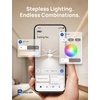 image:imageDREO Smart RGBIC Ceiling Fans with Lights Low profile Ceiling Fan with AlexaApp 52 Dimmable Lighting amp Color Tuning 25dB Quiet for Living Room Game Room Easy Installation Black 2026 UpgradedWhite