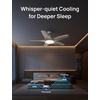 image:imageDREO Smart RGBIC Ceiling Fans with Lights Low profile Ceiling Fan with AlexaApp 52 Dimmable Lighting amp Color Tuning 25dB Quiet for Living Room Game Room Easy Installation Black 2026 UpgradedWhite