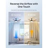 image:imageDREO Smart RGBIC Ceiling Fans with Lights Low profile Ceiling Fan with AlexaApp 52 Dimmable Lighting amp Color Tuning 25dB Quiet for Living Room Game Room Easy Installation Black 2026 UpgradedBlack