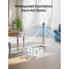 image:imageDREO Smart Tower Fan for Bedroom 4045 Adjustable Height 20dB Quiet Fan  28 fts Velocity DC Motor 9 Speeds 4 Modes 90Oscillating Standing Fan 12H Timer for Home Office with AlexaGoogleWhite